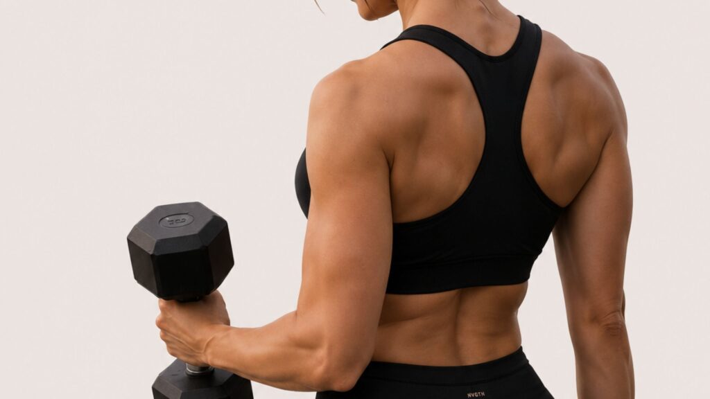 Busy woman professional working out with a Denver personal trainer for weight loss and toning.